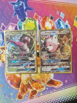 Bewear GX SM34 & Tsarina GX SM56 Black Star Full Art Ultra Rare NM Pokemon TCG - Image 1
