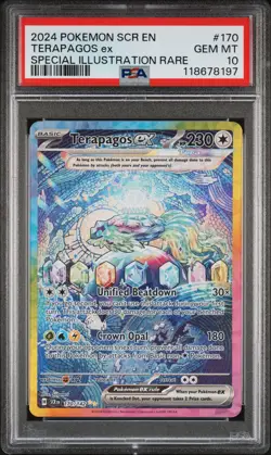 2024 POKEMON SCR EN-STELLAR CROWN SPECIAL ILLUSTRATION RARE TERAPAGOS EX PSA 10 - Image 1