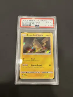 2019 Pokemon Sun & Moon Detective Pikachu Holo #10 PSA 10 - Image 1