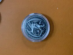 YuGiOh Red Eyes Dragon YCS Pre-Registration Coin Official Silver - Image 1