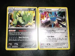Tyranitar 56/124 & Lucario 63/124 Fates Collide Cosmos Holo Pokemon Card Set NM - Image 1