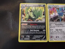 Tyranitar 56/124 & Lucario 63/124 Fates Collide Cosmos Holo Pokemon Card Set NM - Image 2