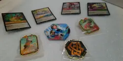 Disney Lorcana Pin Set Mad Hatter, Bolt, Amber Ink Belle Counter, Promo Cards - Image 3