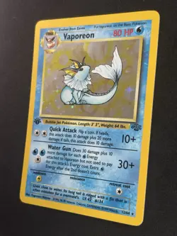 #3 1st Edition Vaporeon 12/64 Jungle 1999 Holo Rare WOTC Pokemon Card TCG VLP - Image 4