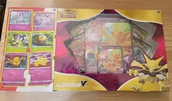 POKEMON Trading Card Game ALAKAZAM V Box with 6 Bonus Cards NEW Sealed - Image 1