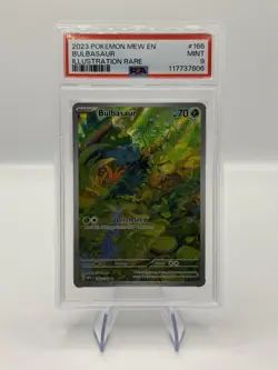 Pokemon TCG Bulbasaur Scarlet Violet-151 Illustration Rare Card 166/165 PSA 9 - Image 1