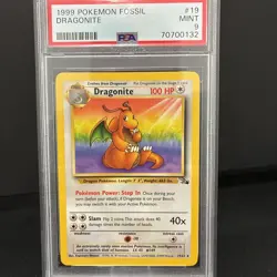 Pokemon Card Dragonite - Fossil Set No.19/62 - PSA 9 MINT -Non Holo - Image 1