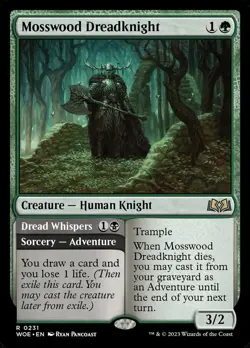 Mosswood Dreadknight // Dread Whispers Foil (231) Wilds of Eldraine WOE MTG - Image 1