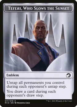 Teferi, Who Slows the Sunset Emblem (017) Innistrad: Midnight Hunt MID MTG Magic - Image 1