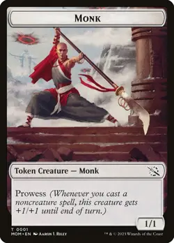 Monk Token (001) March of the Machine MOM MTG Magic - Image 1