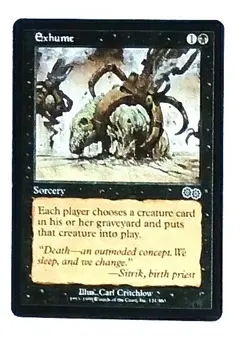 Magic the Gathering * MTG * 1 x Exhume * Urza's Saga * LP - Image 1