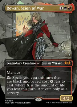 Rowan, Scion of War Foil (300) Borderless Wilds of Eldraine WOE MTG Magic - Image 1