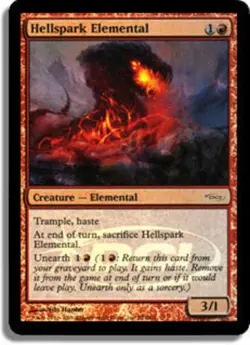 Light Play, English MTG Foil Hellspark Elemental - WPN Foil Unique & Misc. Promo - Image 1