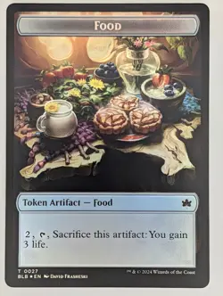 (Foil) Food // Coruscation Mage Double-Sided Token (027 // 17) Bloomburrow NM - Image 2