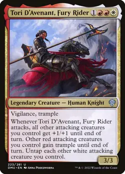 Tori D'Avenant, Fury Rider Foil (223) Dominaria United DMU MTG Magic - Image 1