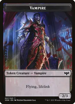 Human (001) // Vampire (007) Foil Token Innistrad: Crimson Vow VOW MTG Magic - Image 2