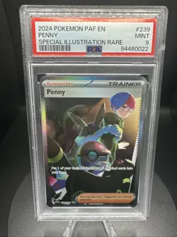 PSA 9 - Penny 239/091 SIR - Pokemon Paldean Fates Special Illustration - English - Image 1