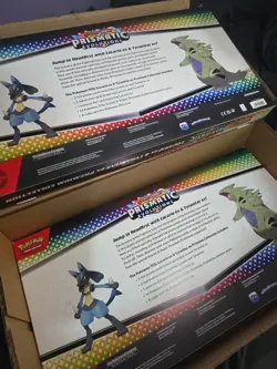 2 x Pokemon Prismatic Evolutions Lucario EX and Tyranitar EX Premium Collection - Image 4