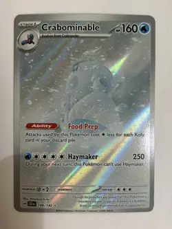 Pokemon TCG NM Crabominable 149/142 Stellar Crown Holo Illustration Rare - Image 1