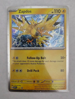 Pokemon TCG Zapdos Cosmo Holo SVP 157 Black Star Promo Surging Sparks NM - Image 1