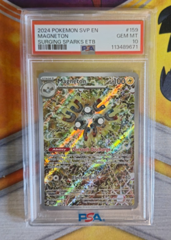 2024 POKEMON SVP EN-SV BLACK STAR PROMO #159 MAGNETON PSA 10 - Image 1