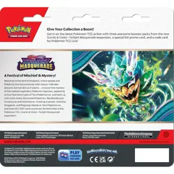 Pokemon TCG Scarlet & Violet Twilight Masquerade 3-Pack Blister - Revavroom - Image 2