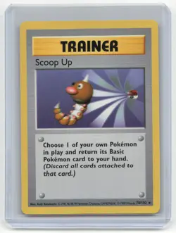 1999 Pokemon Scoop Up Base Set #78/102 Lightly Played Shadowless - Image 1