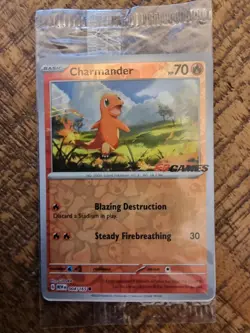 Charmander 004/165 EB Games Exclusive 151 Promo Pokemon New Sealed - Image 3