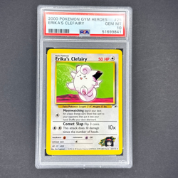 Pokemon PSA 10 GEM MINT 2000 Erika's Clefairy Gym Heroes Non Holoe Rare Card #25 - Image 1