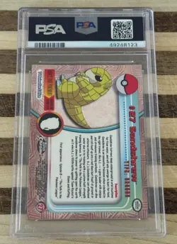 2000 Topps Chrome Pokemon TV Animation Edition Sandshrew Card #27 PSA 10 - Image 2