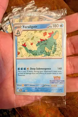 Pokemon TCG 2024 Illustration Contest Promo Pack Sealed (Contains 3 Cards) - Image 1