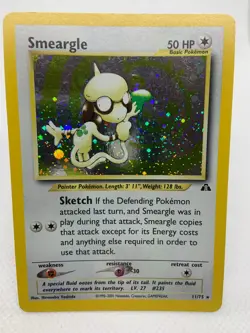 Smeargle Pokemon 2001 Neo Discovery Unlimited 11/75 Holo Card - Image 4