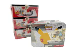 4x Lot Of Pokemon TCG 25th Anniversary Celebrations Collector Chests Cards 820650809415 - Image 1
