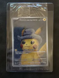 Pikachu With Grey Felt Hat Promo Card Pokemon X Van Gogh Museum Sealed - Image 1