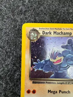 Dark Machamp 10/82 Holo - Team Rocket WOTC 2000 - Vintage Rare Pokemon Card LP - Image 2