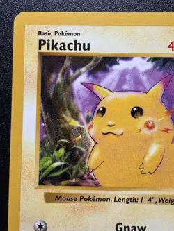 Red Cheek Shadowless Pikachu 58/102 Base Set Pokemon Card Rare HP - Image 3