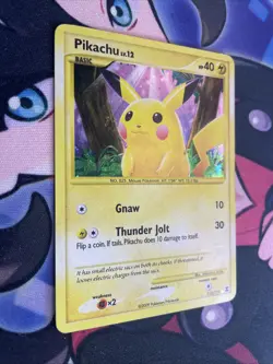 Pikachu 112/111 Rising Rivals Secret Rare Holo Pokemon Card TCG L/MP Swirl - Image 2