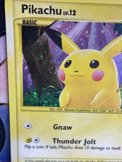 Pikachu 112/111 Rising Rivals Secret Rare Holo Pokemon Card TCG L/MP Swirl - Image 4