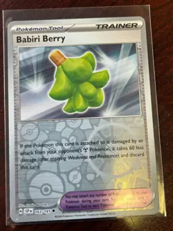 EXACT CARD PICTURED Babiri Berry Pokemon SV08 Surging SSP 163 /191 Reverse Foil - Image 1