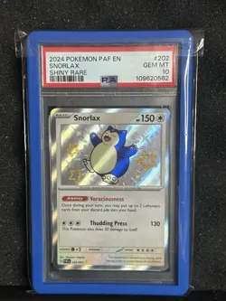 2024 POKEMON PAF EN-PALDEAN FATES SHINY #202 SNORLAX PSA 10! CARD GAURD INCLUDED - Image 1