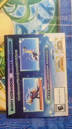 Shiny Koraidon Or Miraidon Pokemon Scarlet Violet Code Card - Gamestop - Image 2