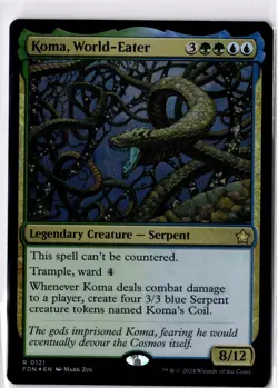 Koma, World Eater NM/M* FOIL Foundations ENGLISH 0121 mtg -UnltdCards - Image 1