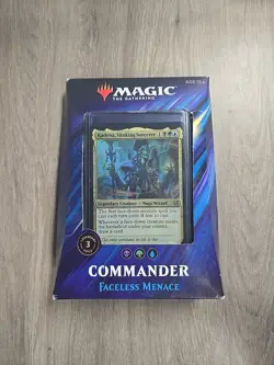 Magic the Gathering MtG Commander 2019 FACELESS MENACE Theme Deck FACTORY SEALED 630509892563 - Image 1