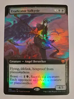 MTG Eradicator Valkyrie EXTENDED ART FOIL Kaldheim 353 NM - Image 1