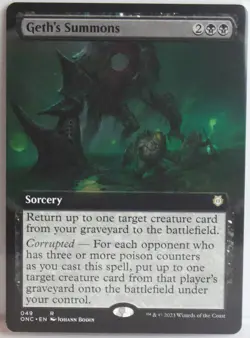 Geth's Summons [Near Mint] Extended Art {Commander: Phyrexia: All Will Be One} - Image 1