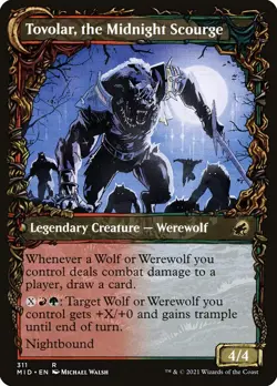 Tovolar, Dire Overlord // Tovolar, the Midnight Scourge Showcase Mid Hunt MTG - Image 2