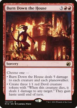 Burn Down the House (131) Innistrad: Midnight Hunt MID MTG Magic - Image 1