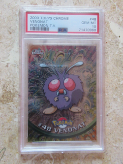 2000 TOPPS CHROME VENONAT POKEMON T.V. #48, PSA 10 GEM MINT - Image 1