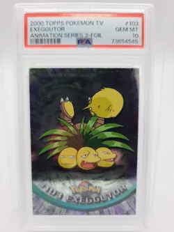 Graded PSA 10 2000 Topps Pokemon TV Animation Series 2 Foil Exeggutor #103 - Image 1