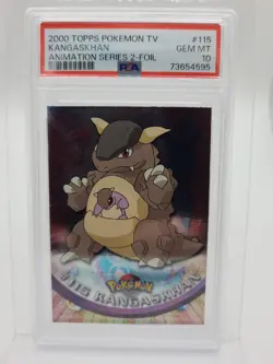 Graded PSA 10 2000 Topps Pokemon TV Animation Series 2 Foil Kangaskhan #115 - Image 1